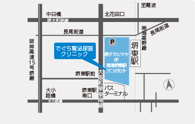 でぐち腎泌尿器クリニック周辺マップ